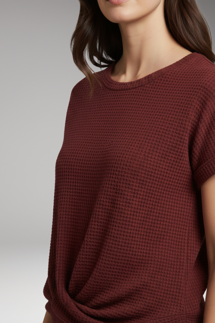 Women's T-Shirt with Round Neck and Eco-Friendly Material
