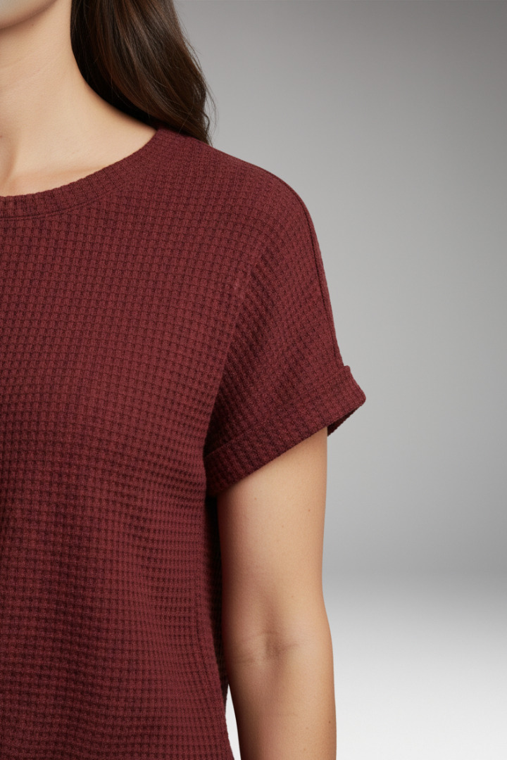 Women's T-Shirt with Round Neck and Eco-Friendly Material