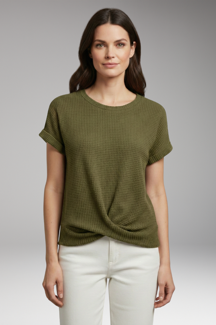 Women's T-Shirt with Round Neck and Eco-Friendly Material