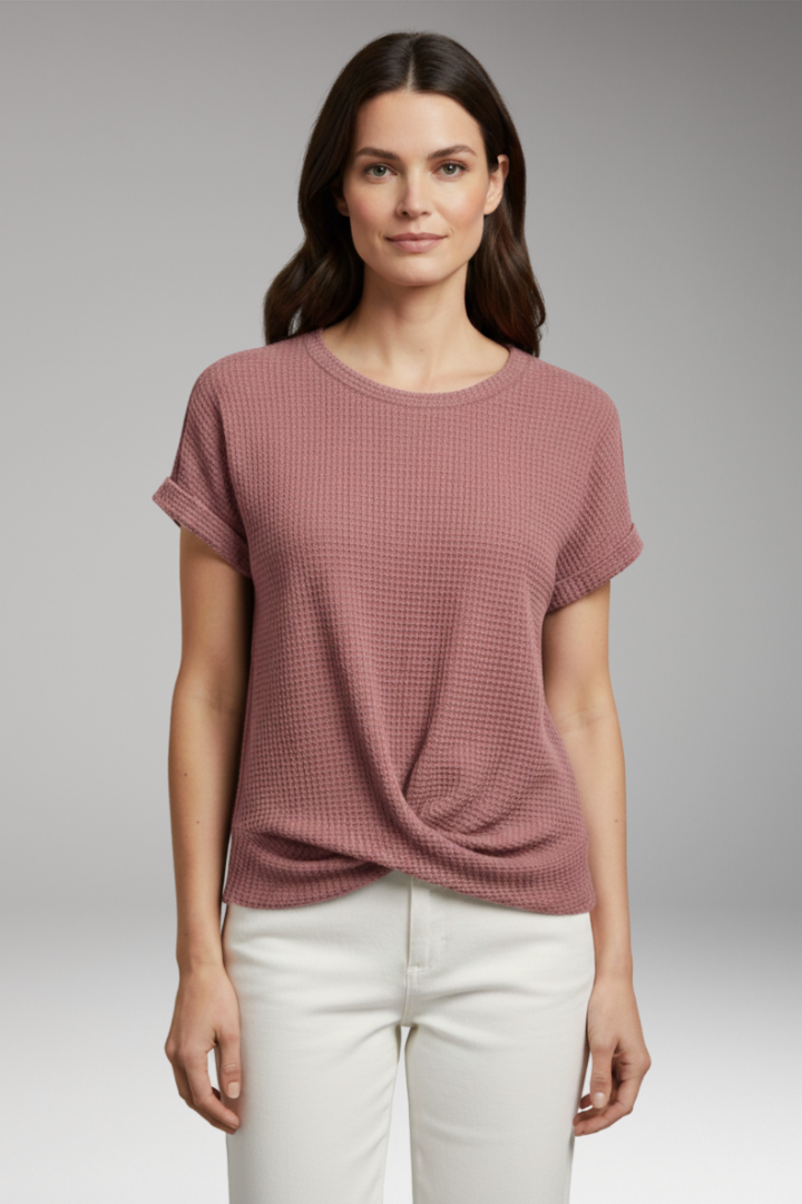 Women's T-Shirt with Round Neck and Eco-Friendly Material