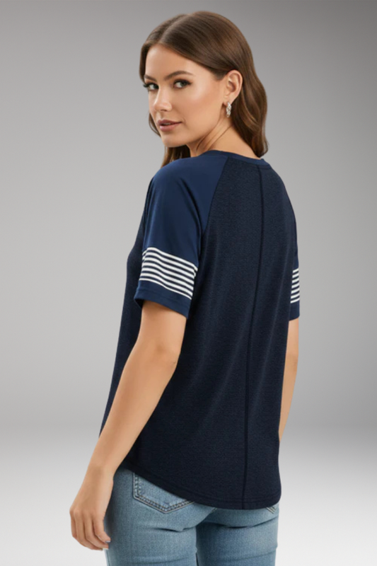 Women's T-Shirt with Round Neck and Raglan Sleeves
