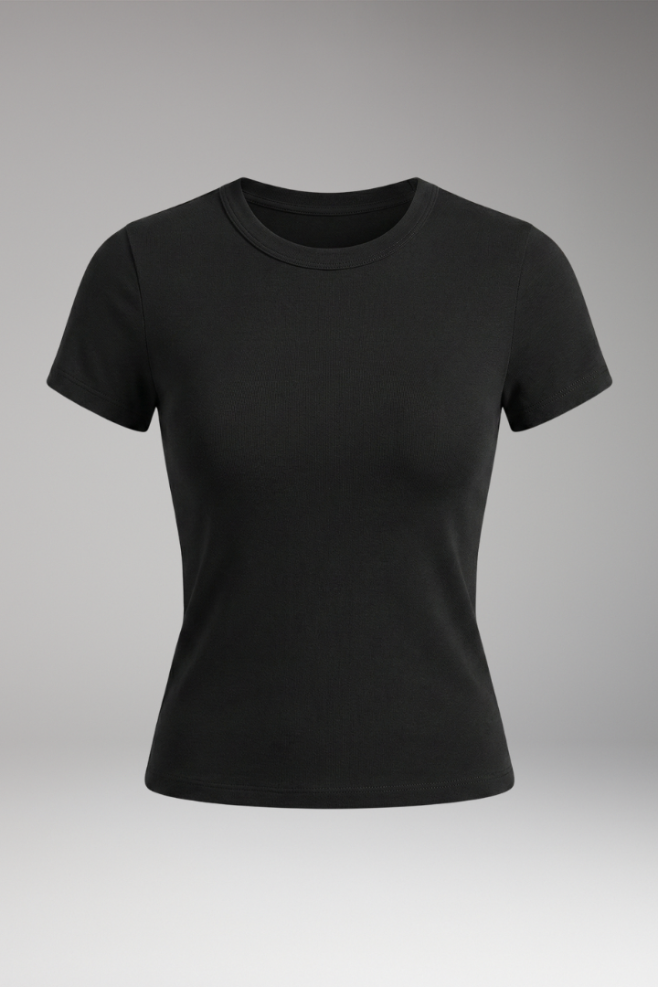Women's T-Shirt with Round Neck and Short Sleeves