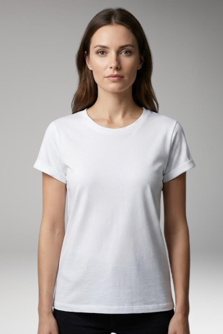 Women's T-Shirt with Round Neck and Short Sleeves