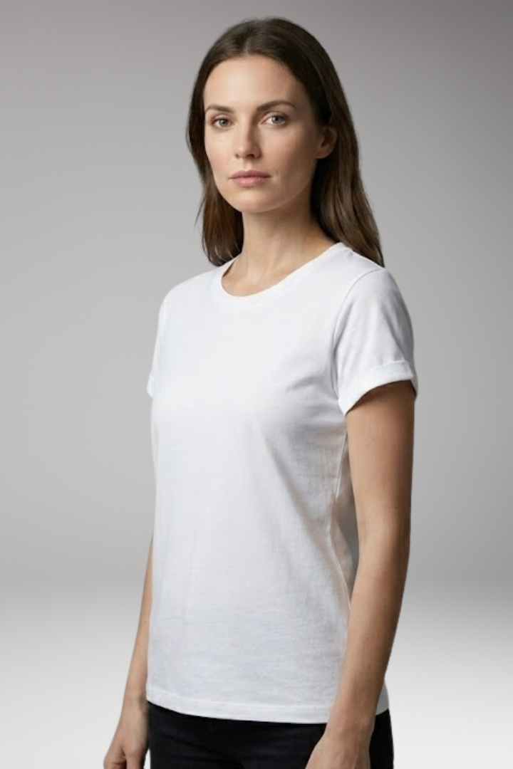 Women's T-Shirt with Round Neck and Short Sleeves