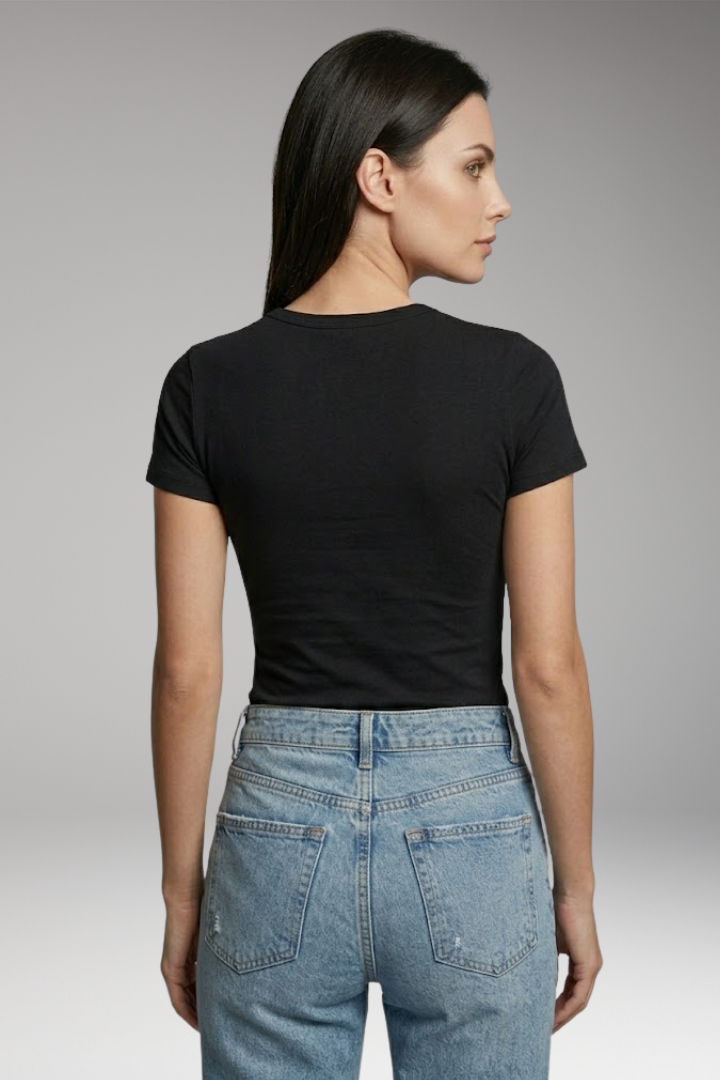 Women's T-Shirt with Round Neck and Short Sleeves