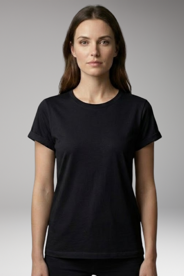 Women's T-Shirt with Round Neck and Short Sleeves