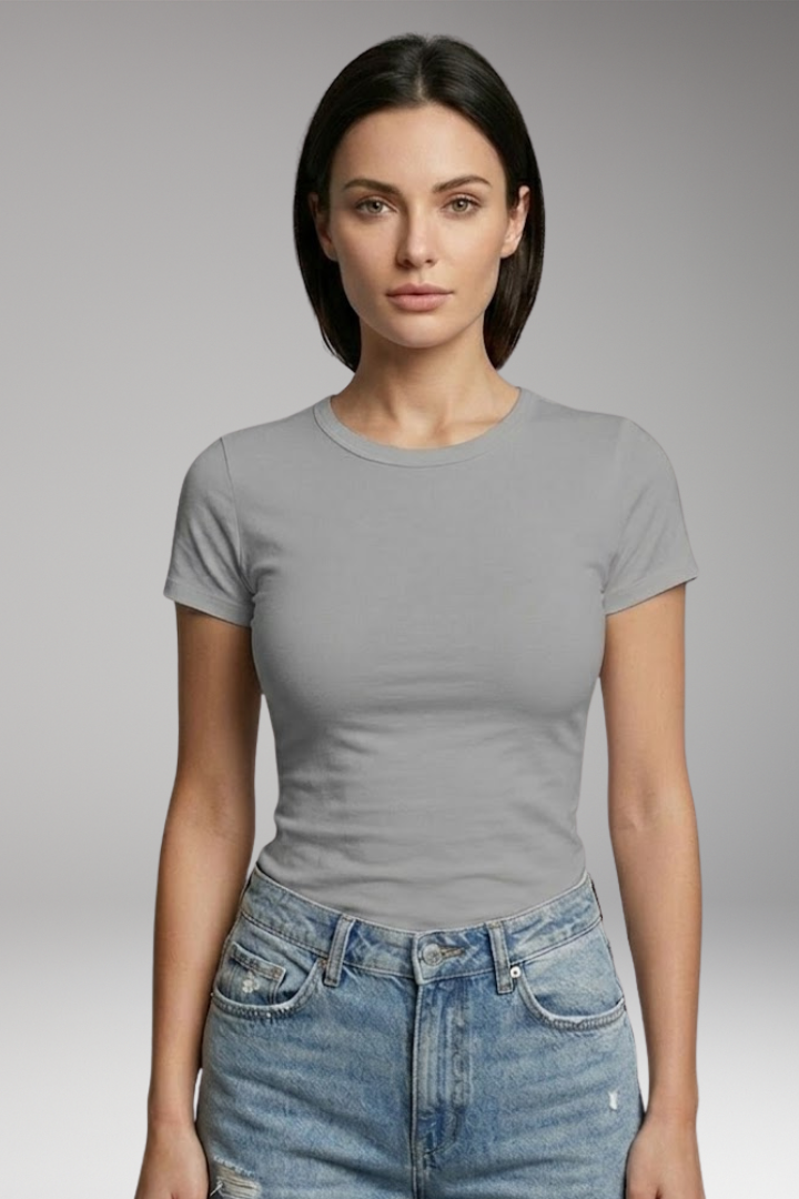 Women's T-Shirt with Round Neck and Short Sleeves