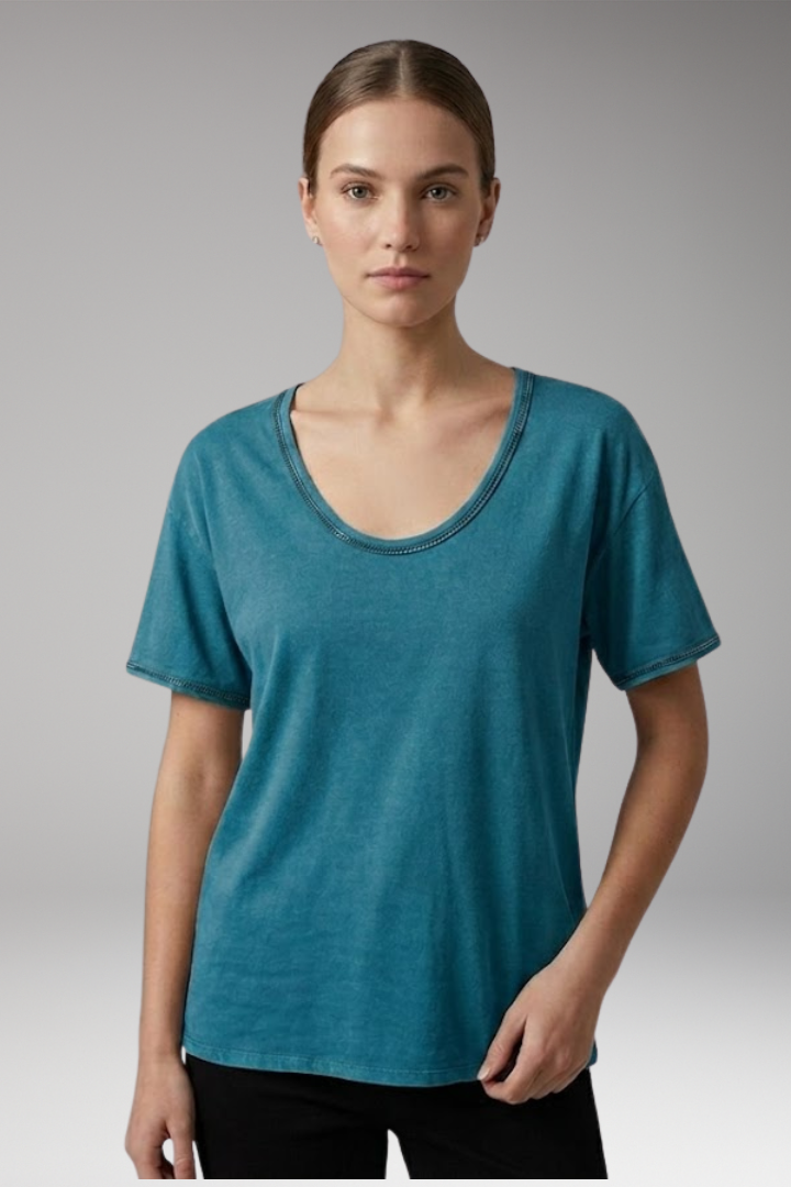Women's T-Shirt with Round Neck and Short Sleeves