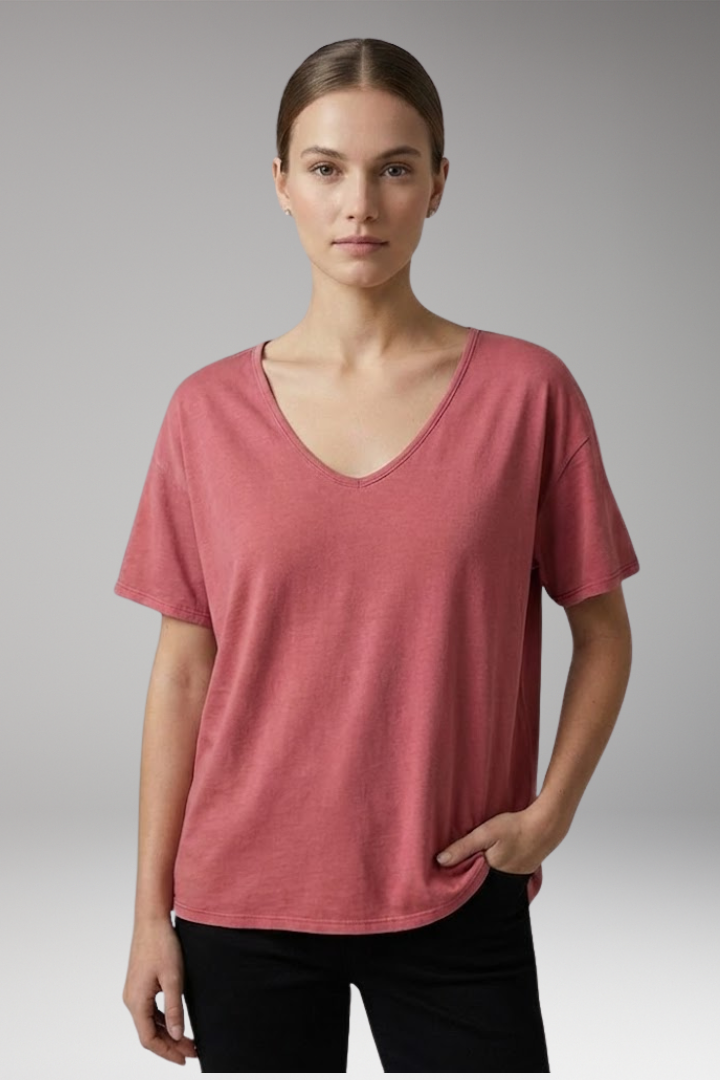Women's T-Shirt with Round Neck and Short Sleeves