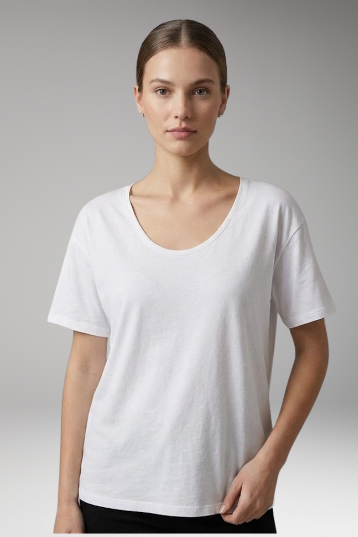 Women's T-Shirt with Round Neck and Short Sleeves