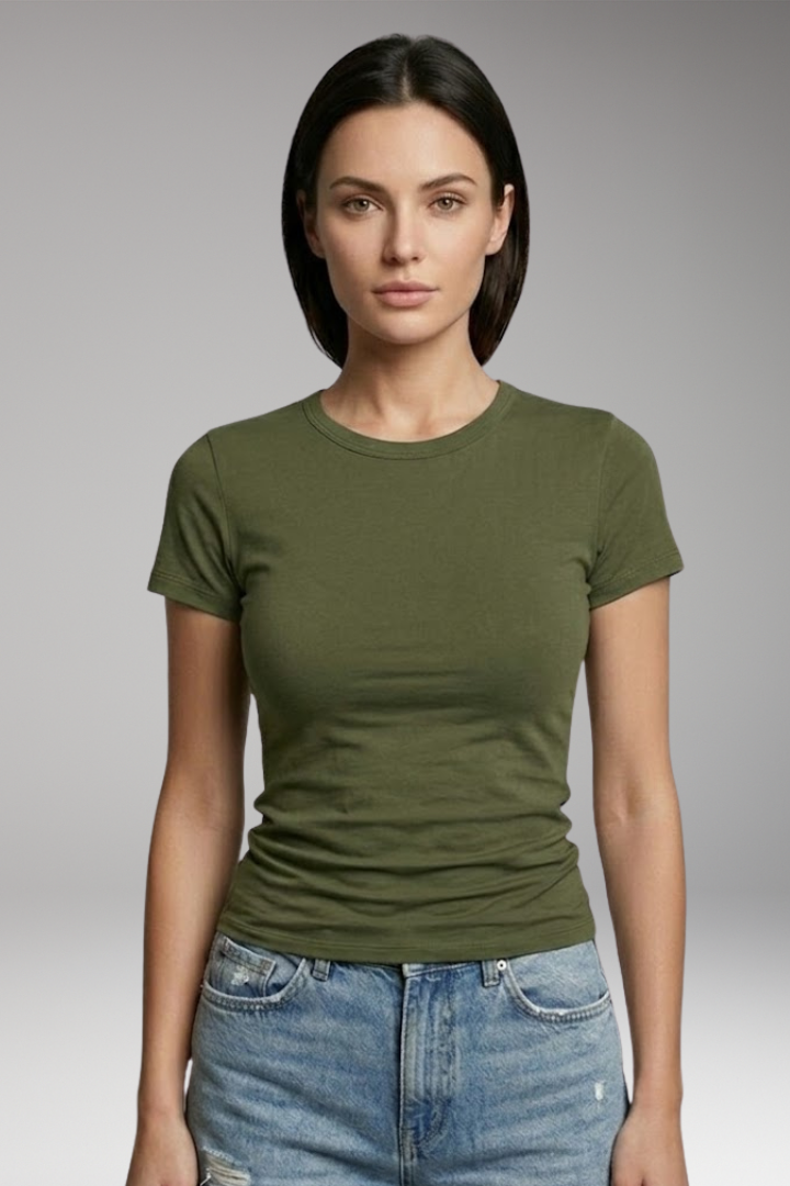 Women's T-Shirt with Round Neck and Short Sleeves