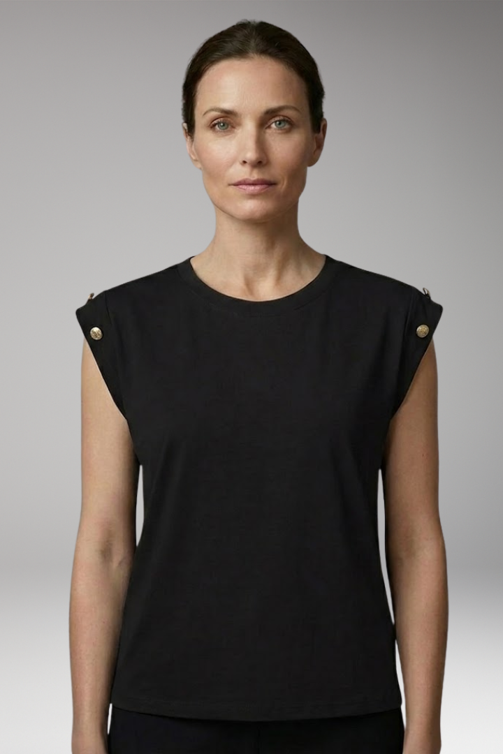 Women's T-Shirt with Stripes and Round Neck
