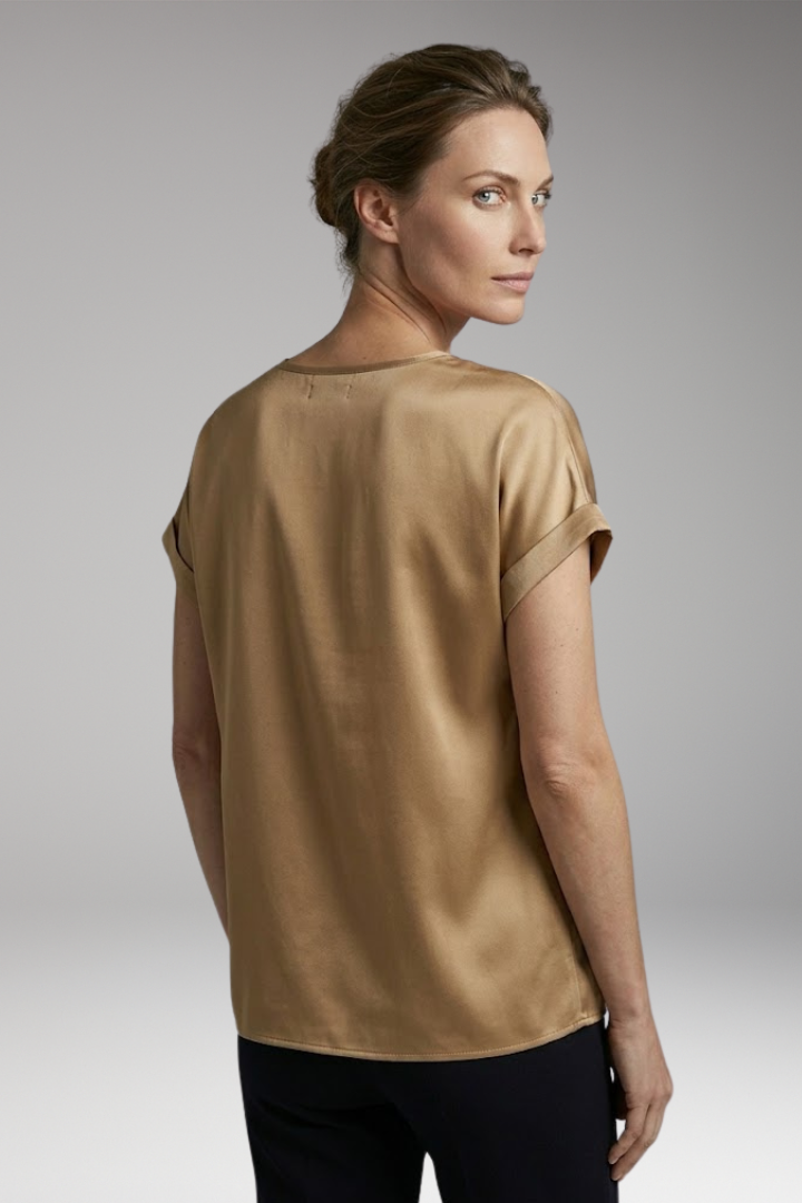 Women's T-Shirt with V-Neck and Relaxed Fit