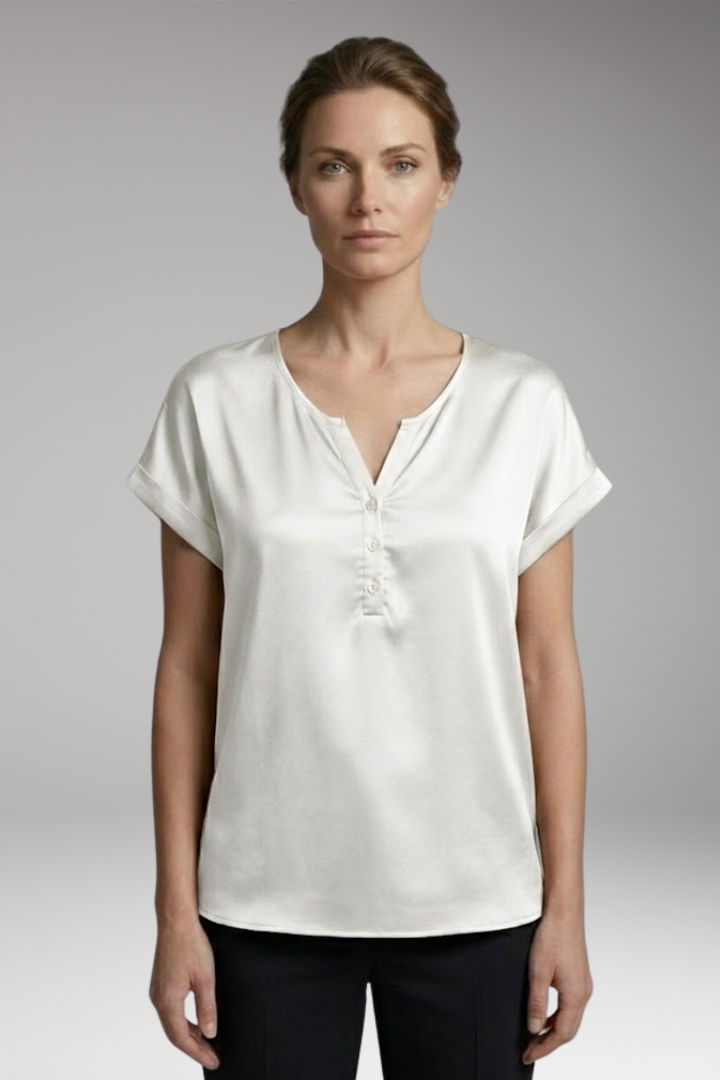 Women's T-Shirt with V-Neck and Relaxed Fit