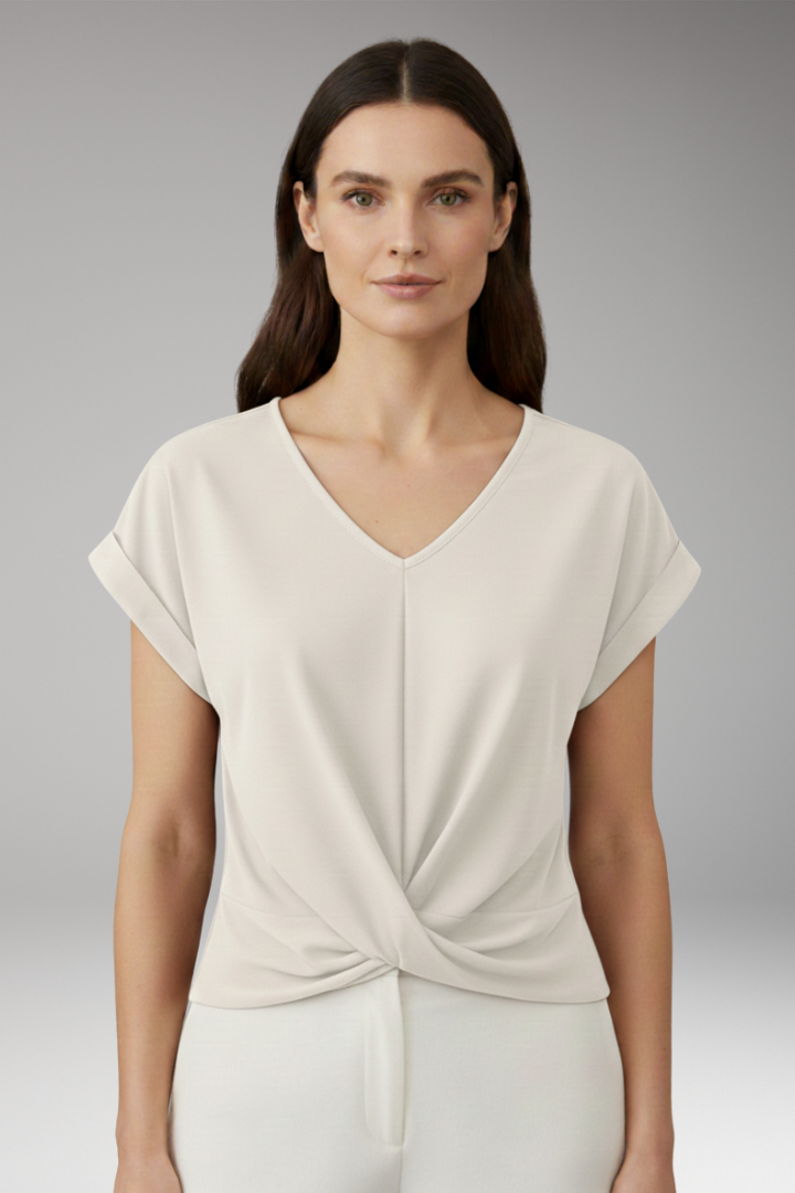 Women's T-Shirt with V-Neck and Relaxed Fit