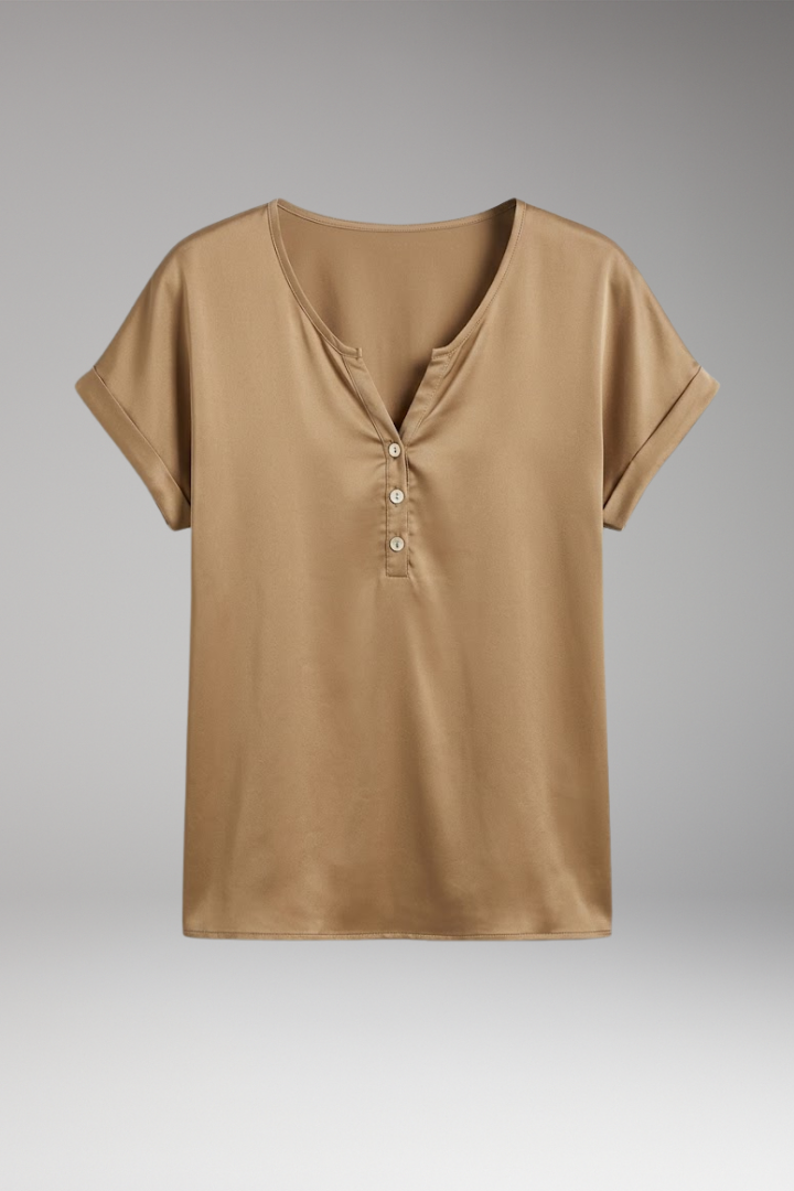 Women's T-Shirt with V-Neck and Relaxed Fit
