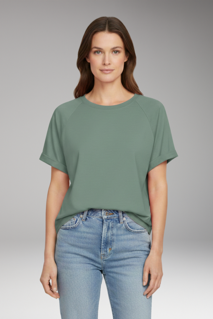 Women's T-shirt with Round Neck and Short Sleeves