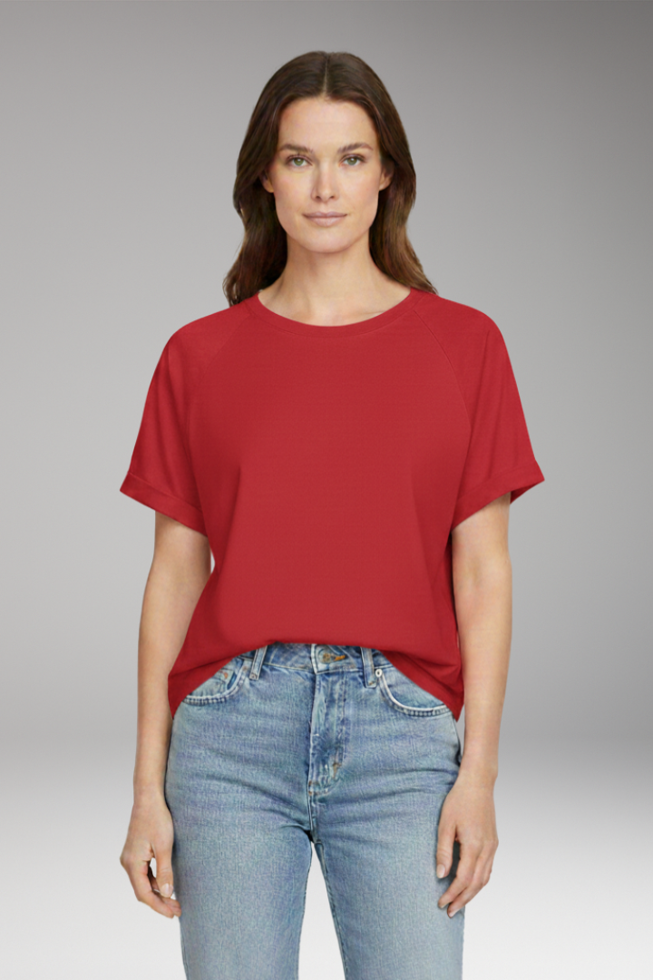 Women's T-shirt with Round Neck and Short Sleeves