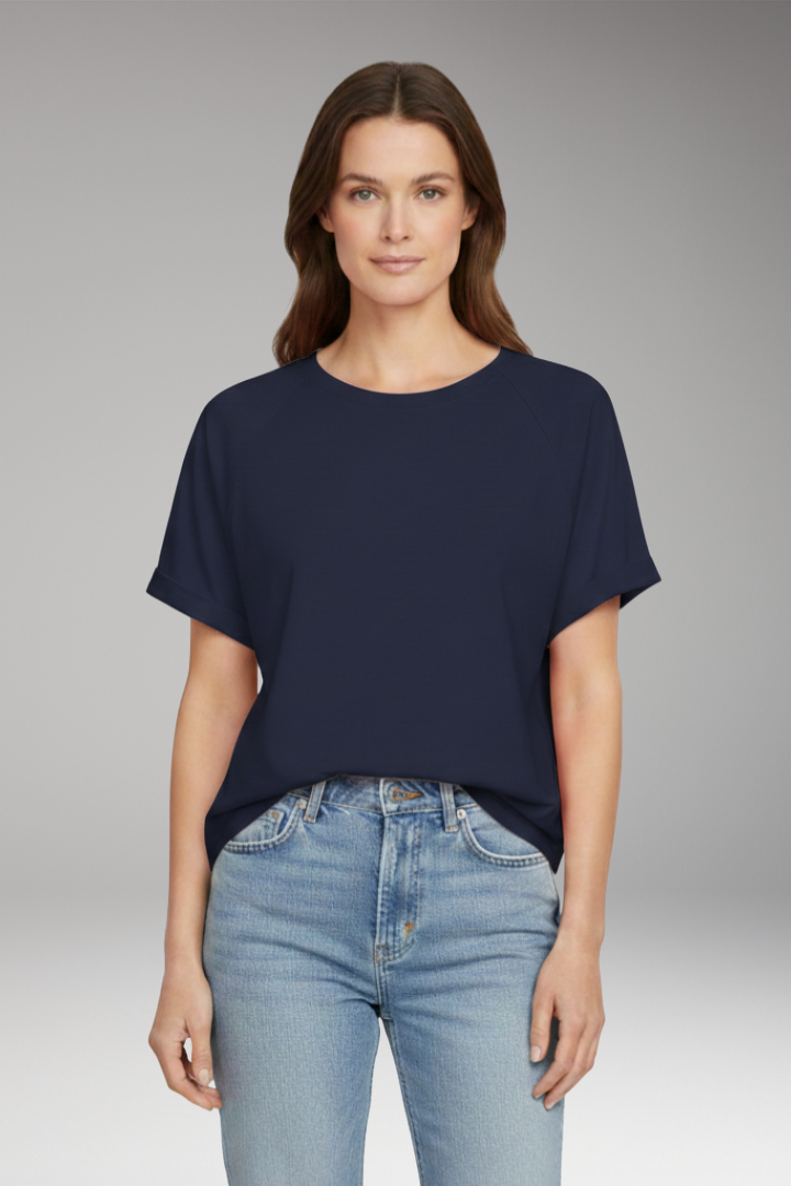 Women's T-shirt with Round Neck and Short Sleeves
