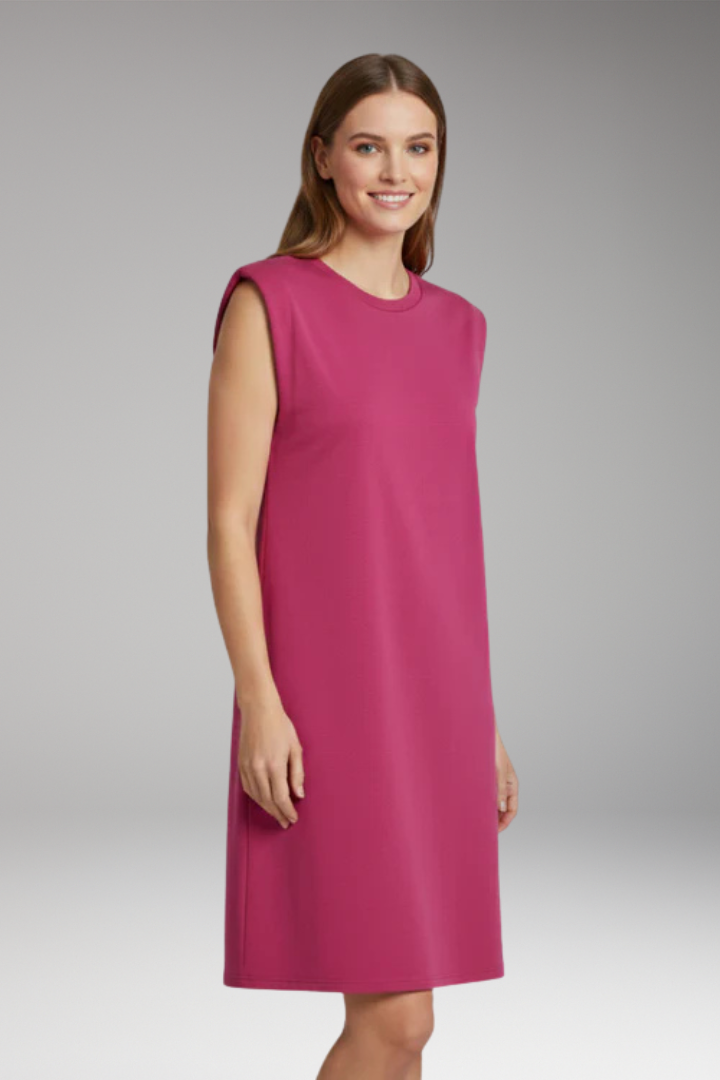 Women's T Shirt Dress with Shoulder Pads
