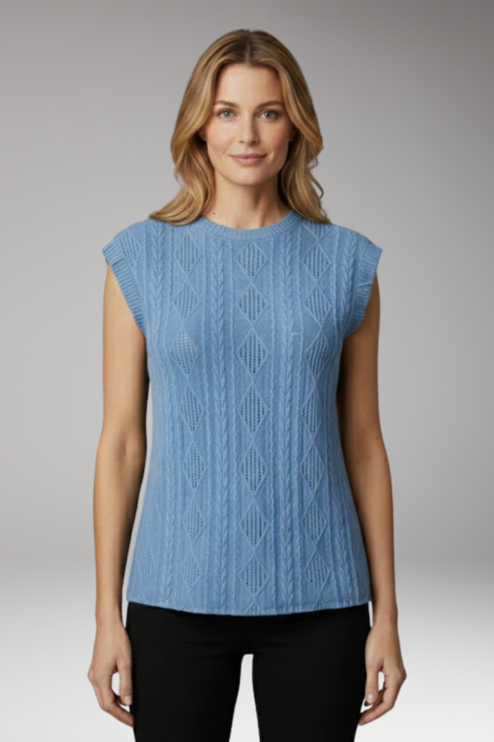 Women's T Shirt with Geometric Textured Pattern