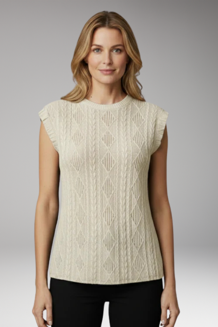 Women's T Shirt with Geometric Textured Pattern