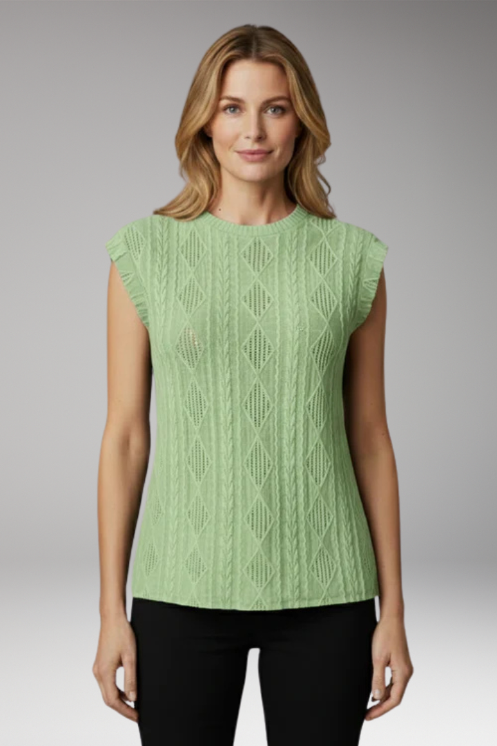 Women's T Shirt with Geometric Textured Pattern