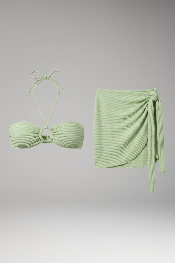 Women's Three-Piece Swimsuit with Bandeau Top