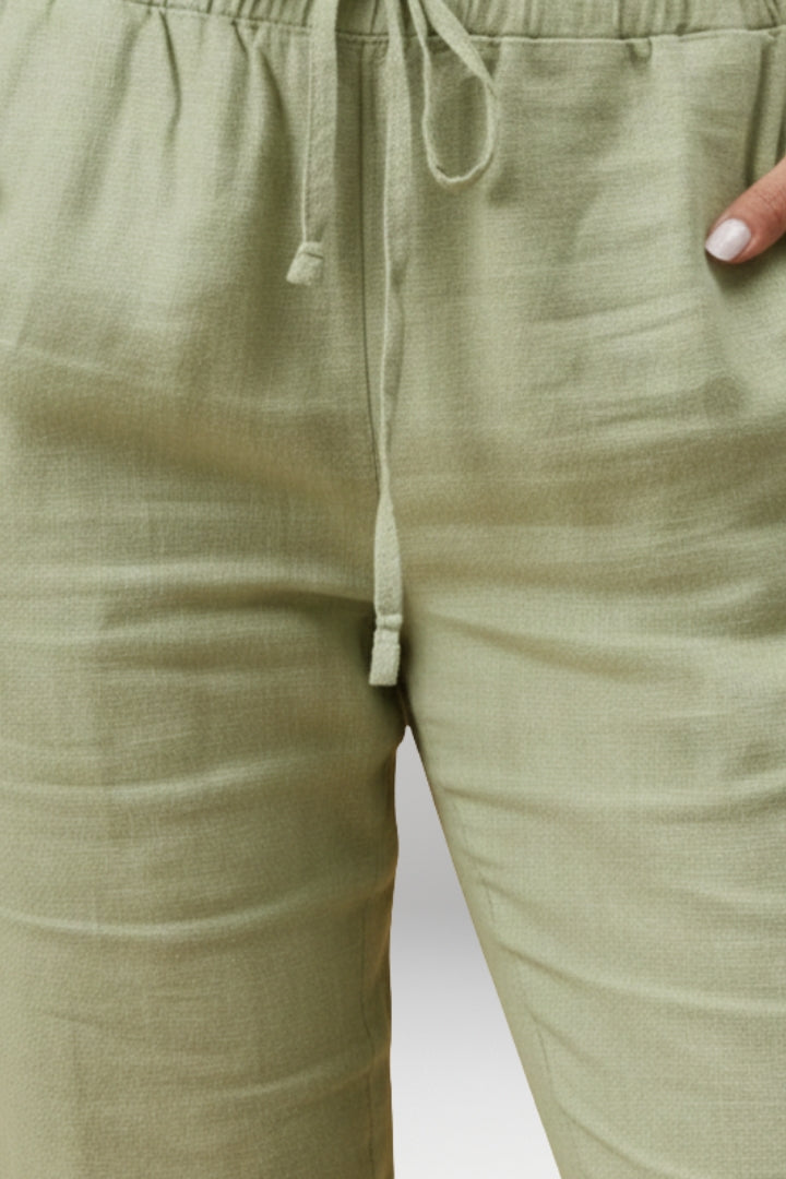 Women's Trousers with Loose Fit and Drawstring Waistband
