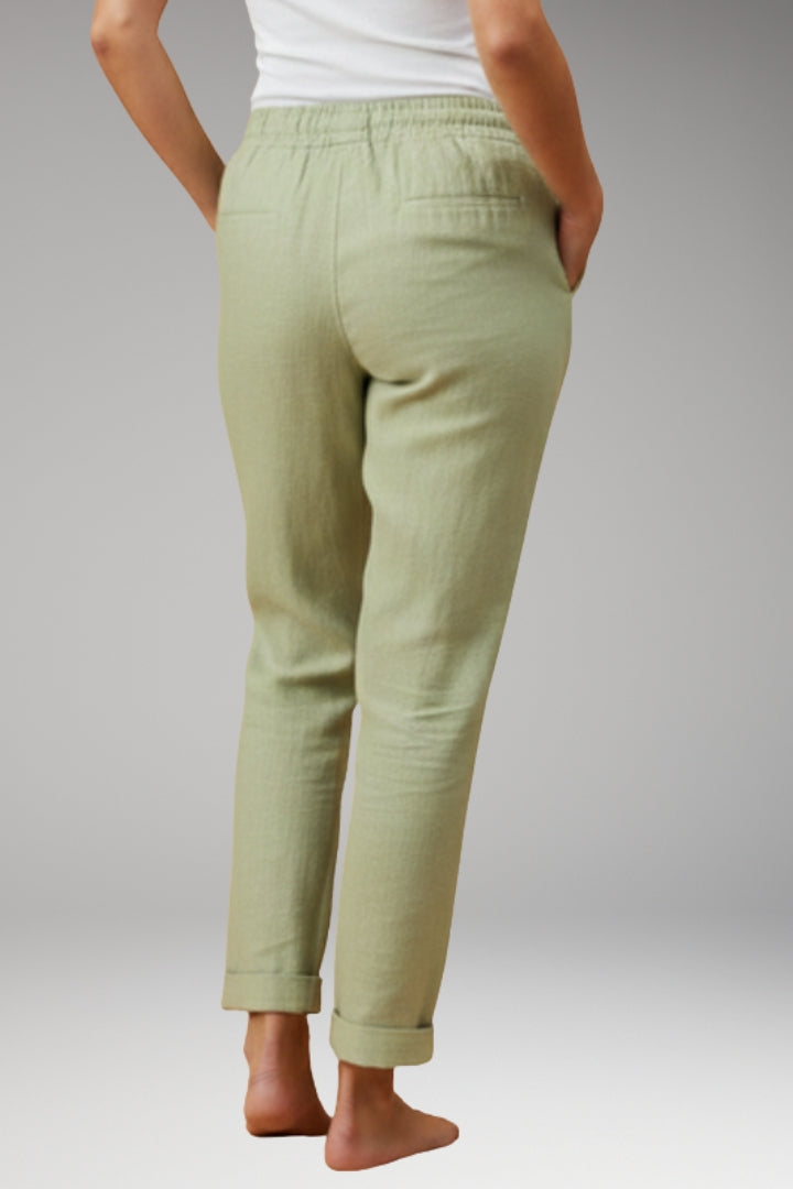 Women's Trousers with Loose Fit and Drawstring Waistband