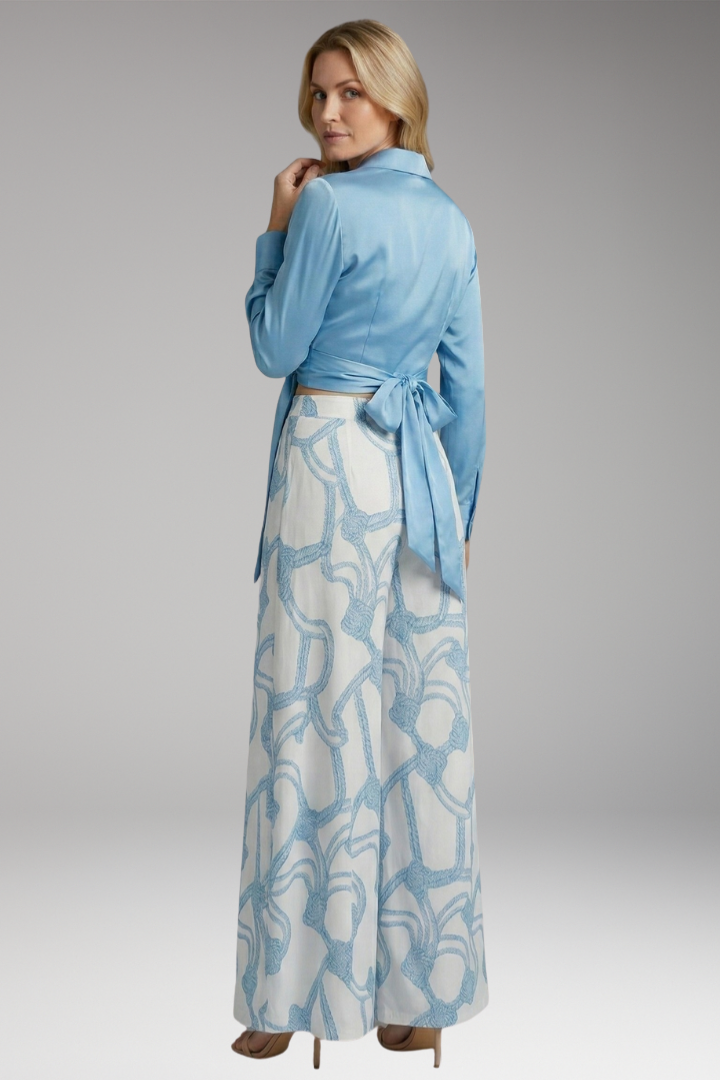 Women's Two-Piece Dress with Crop Top and Skirt