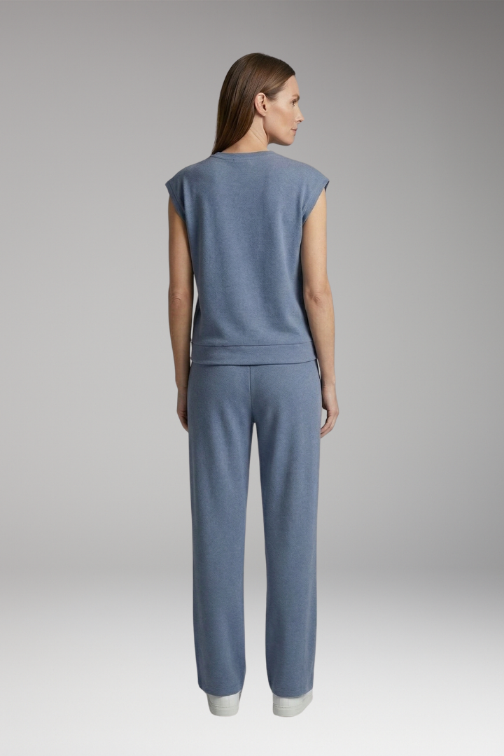 Women's Two-Piece Set with Cap Sleeves and Elastic Waistband