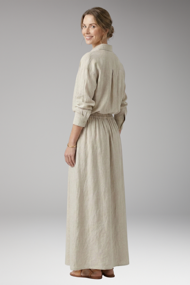 Women's Two-Piece Set with Maxi Skirt and Oversized Top