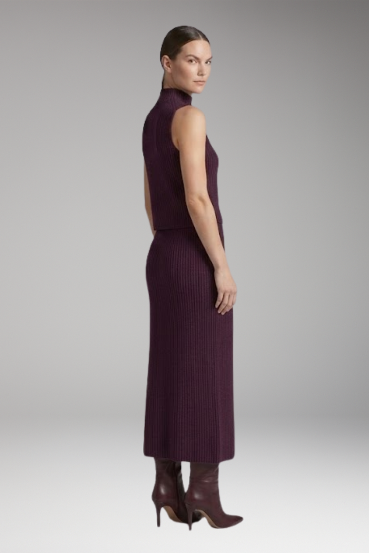 Women's Two-Piece Set with Sleeveless Top and Skirt