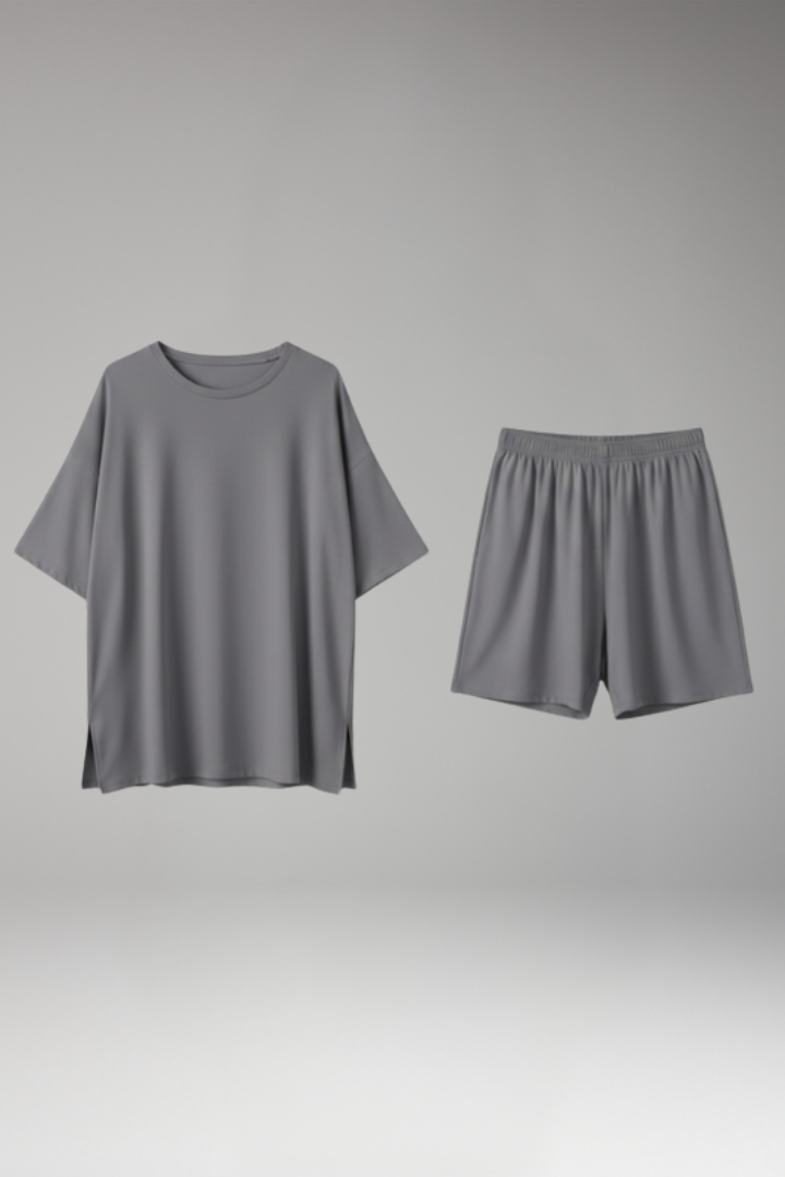 Women's Two Piece Set with Short Sleeve Top and Shorts