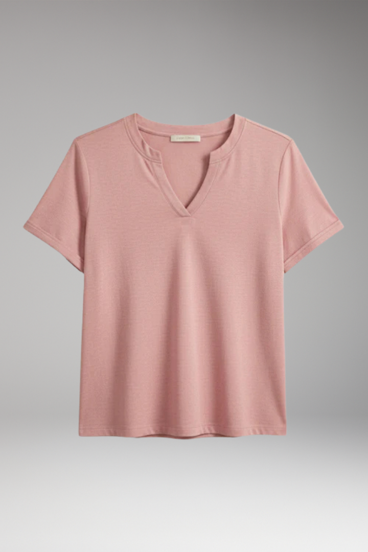 Women's V Neck T Shirt with Short Sleeves