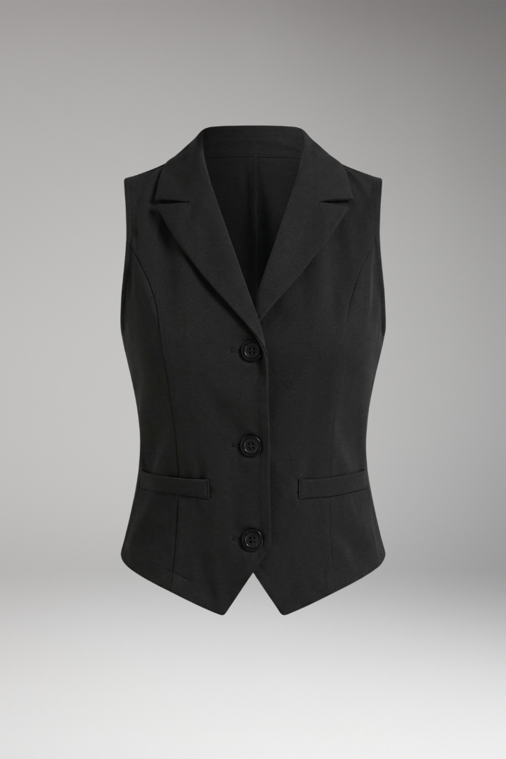 Women's Vest with Button Closure and Soft Fabric