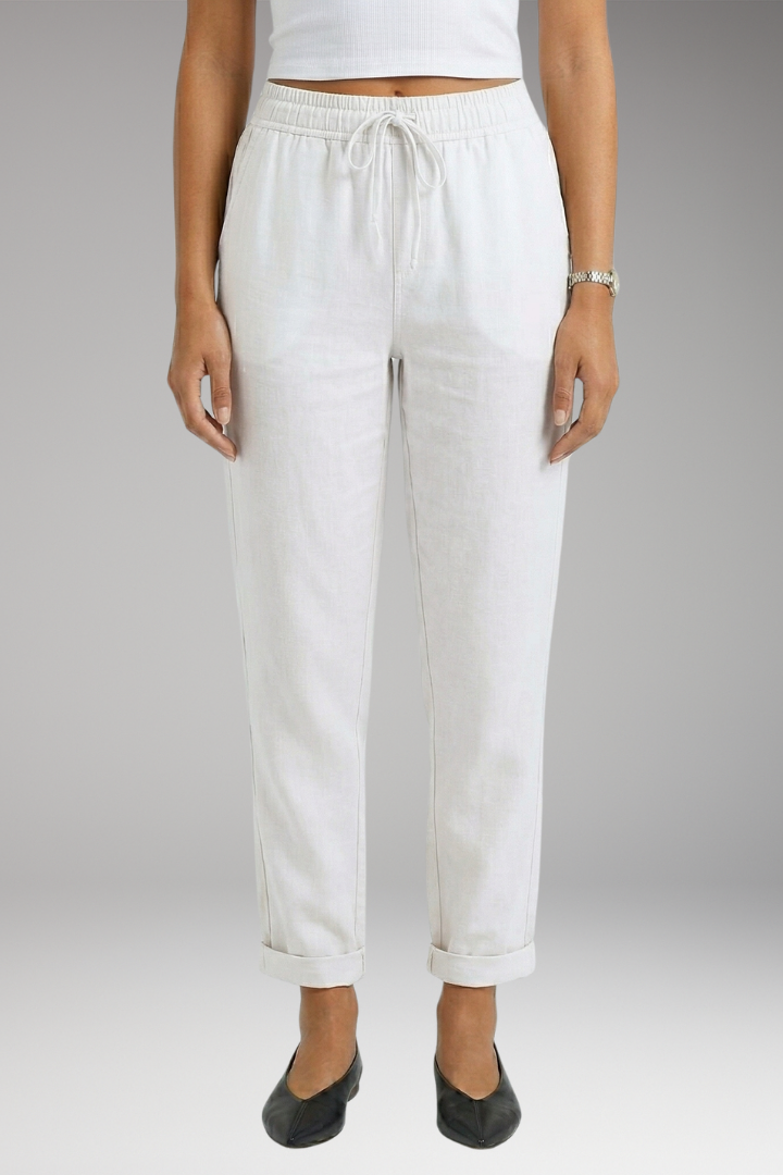Women's Wide Leg Pants with Elastic Waist and Pockets