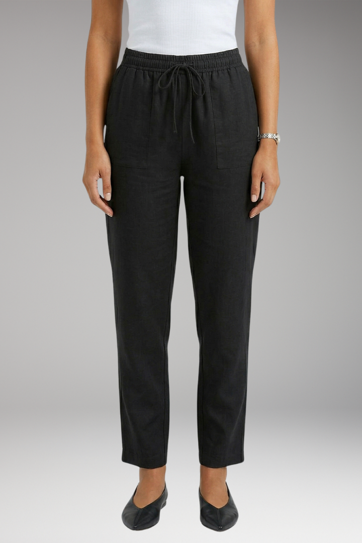 Women's Wide Leg Pants with Elastic Waist and Pockets