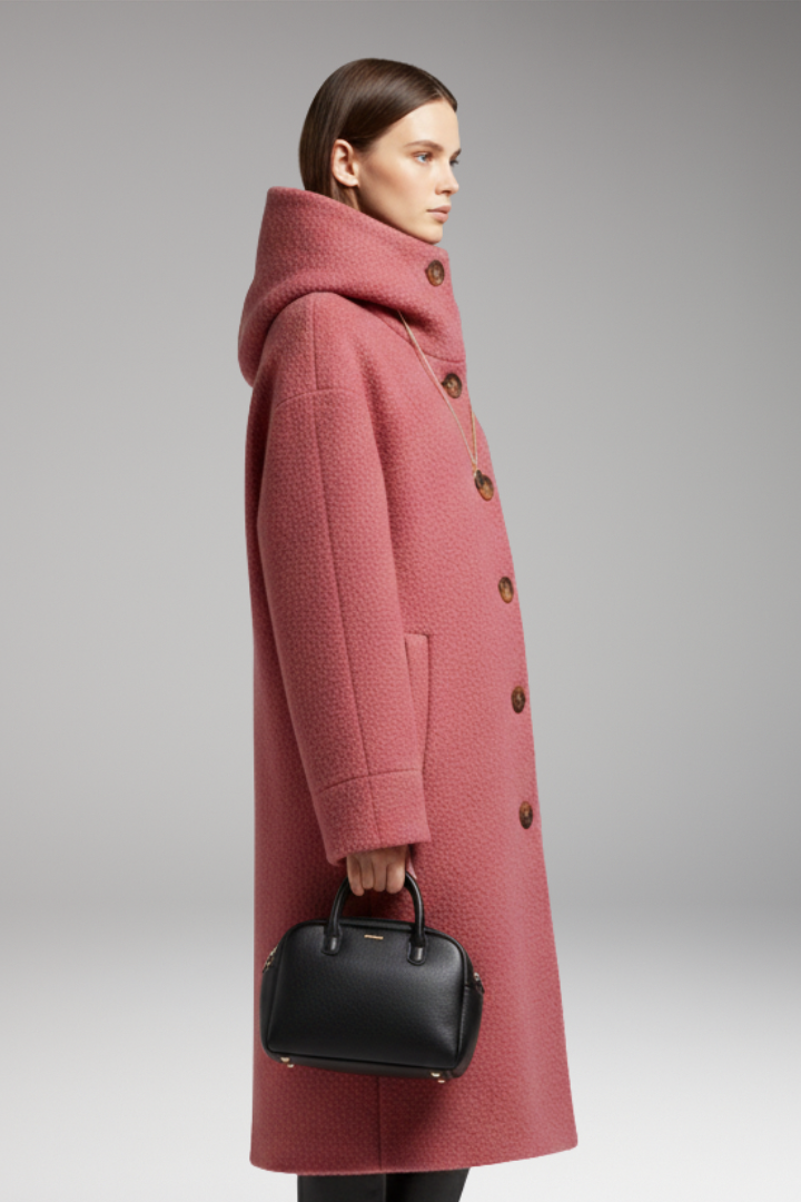 Women’s Winter Coat with Insulation and Raised Collar