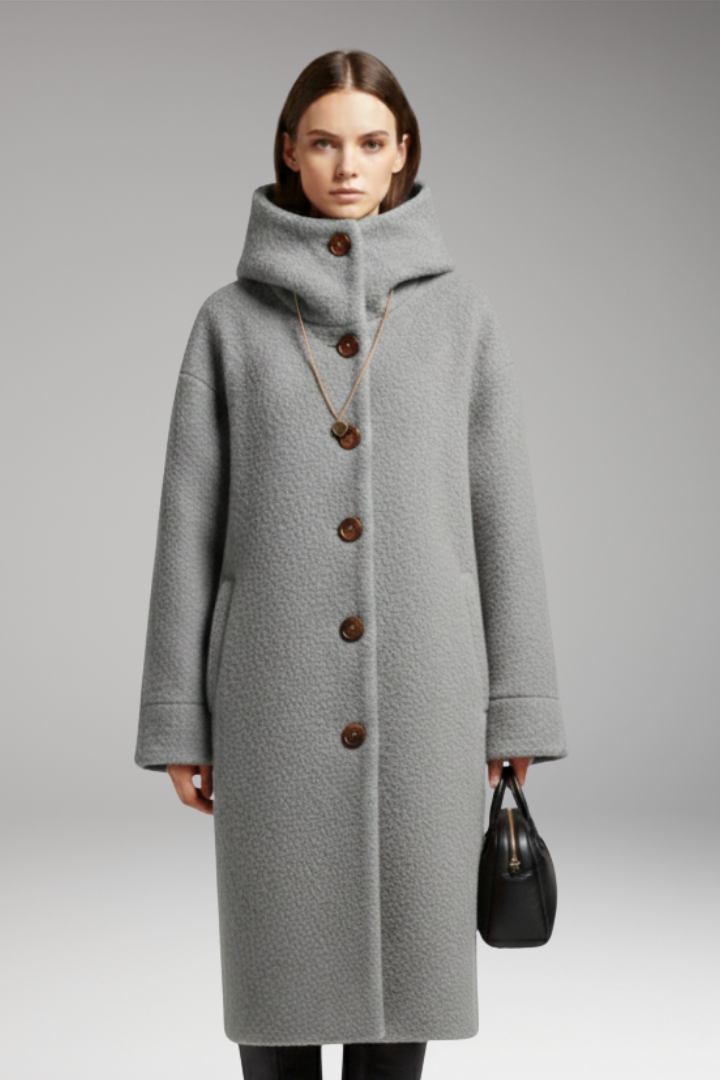 Women’s Winter Coat with Insulation and Raised Collar