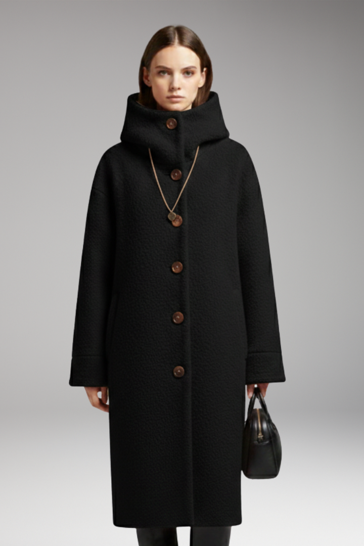 Women’s Winter Coat with Insulation and Raised Collar