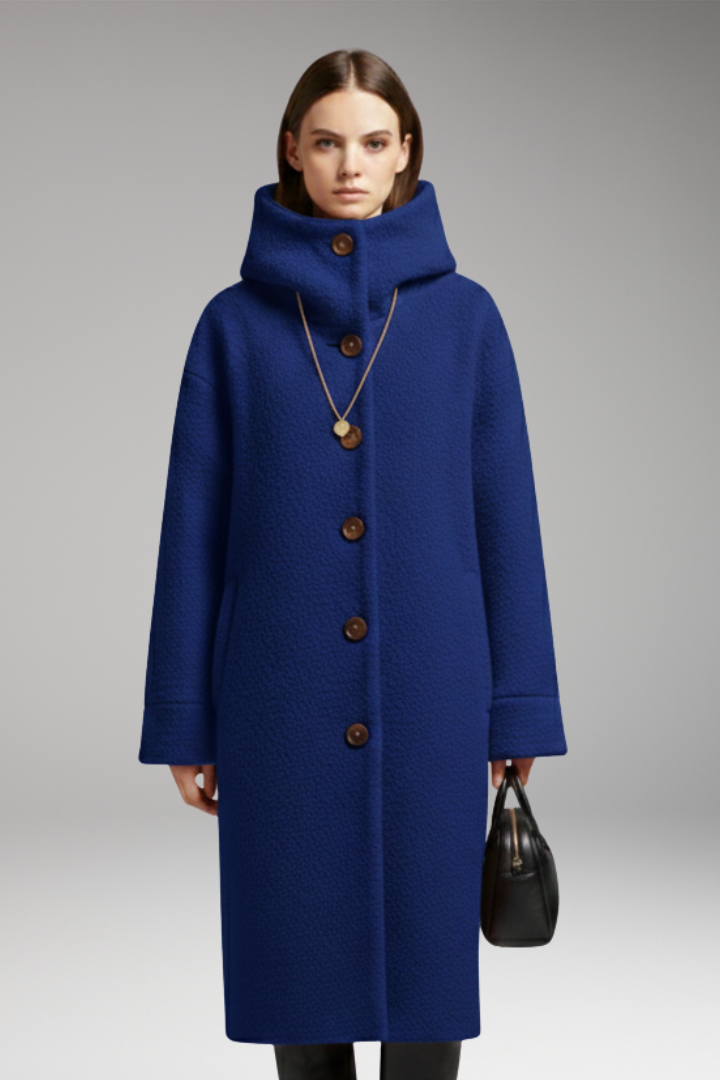 Women’s Winter Coat with Insulation and Raised Collar