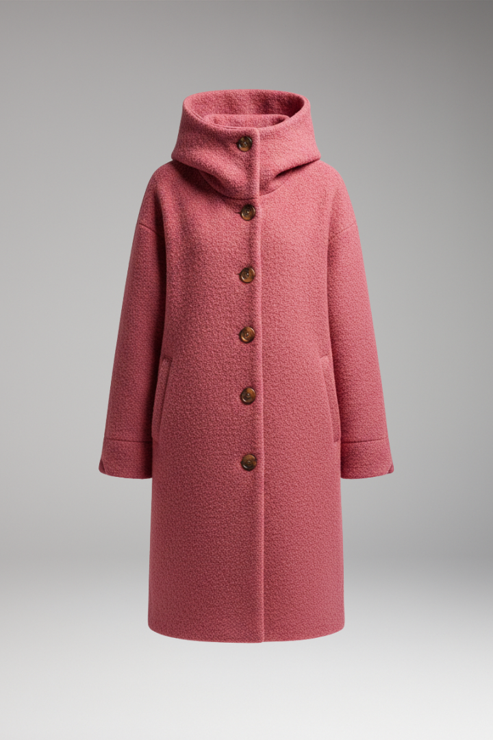 Women’s Winter Coat with Insulation and Raised Collar