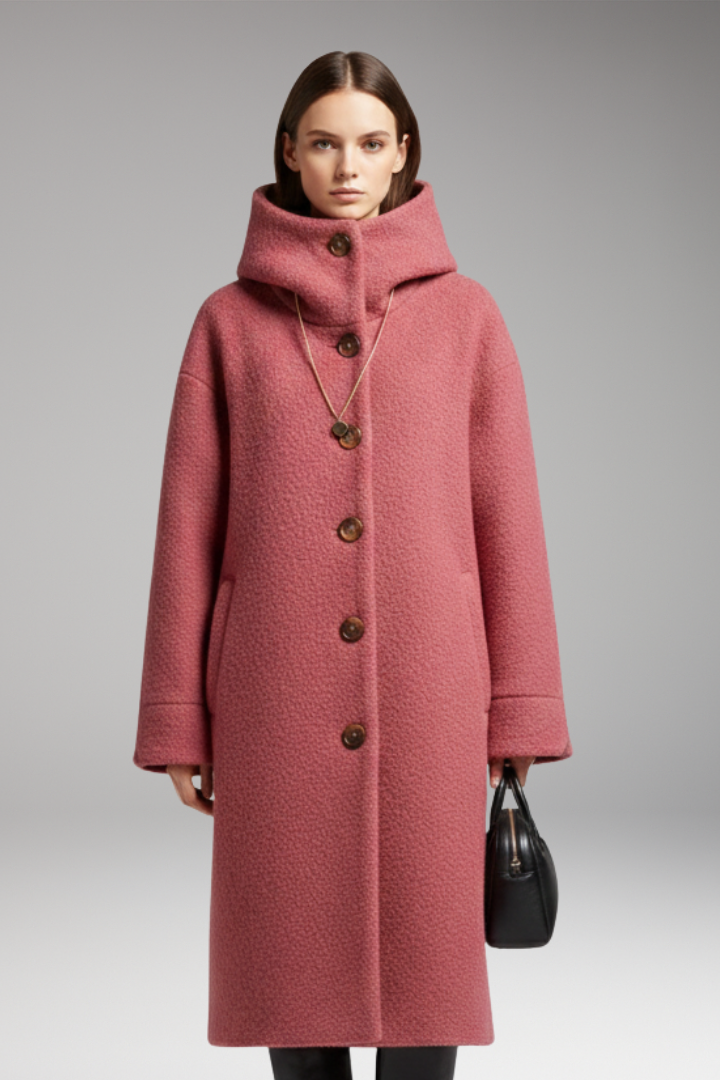 Women’s Winter Coat with Insulation and Raised Collar