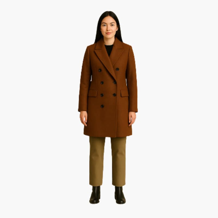 Women’s Winter Coat with Straight Fit and Long Sleeves