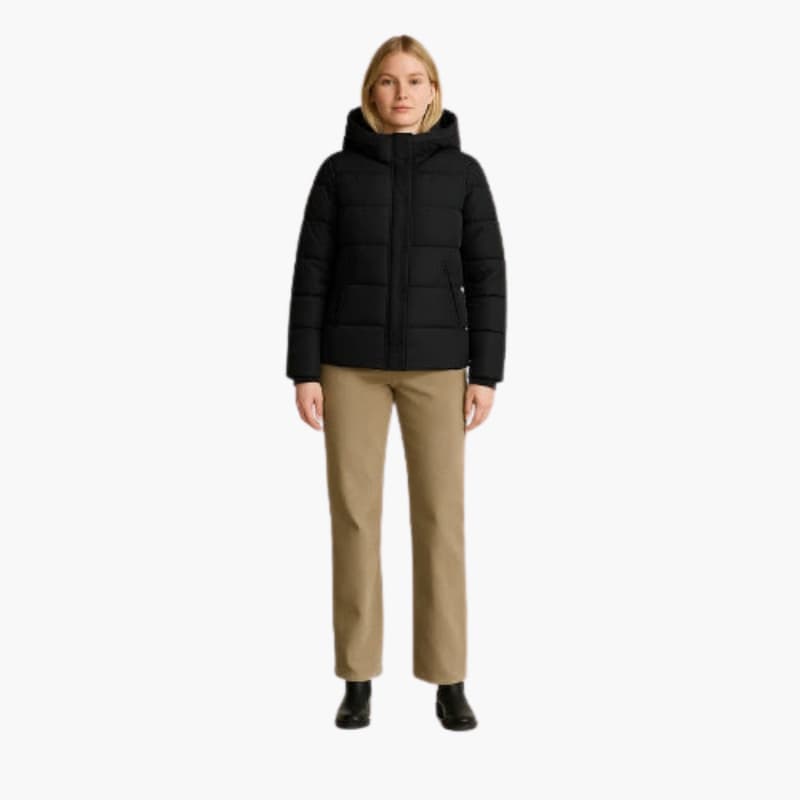 Women’s Winter Jacket with Front Zipper and Long Sleeves