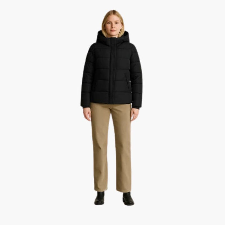 Women’s Winter Jacket with Front Zipper and Long Sleeves