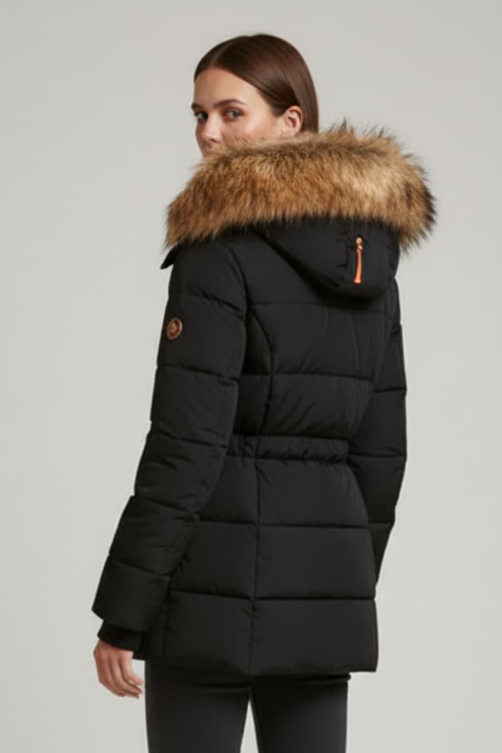 Women’s Jacket with Hood and Front Zipper