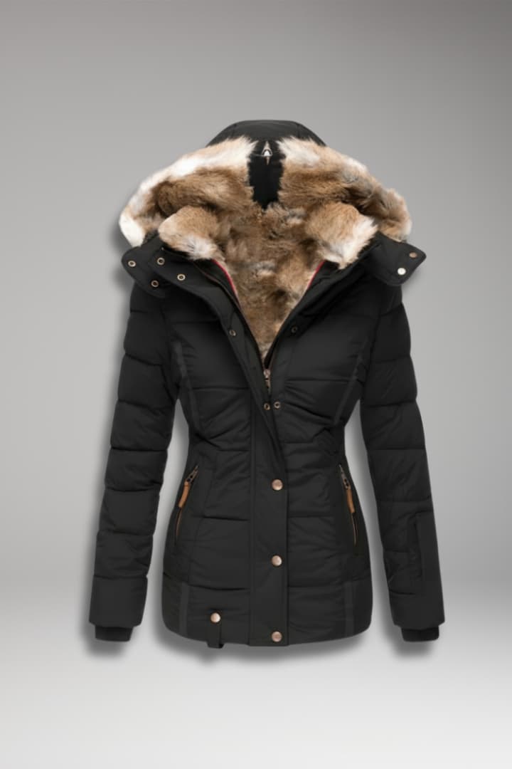 Women’s Jacket with Hood and Front Zipper